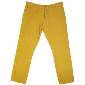 Sean John Men's Size 42 Gold Corduroy Casual Flat Front Chino Pants Vintage